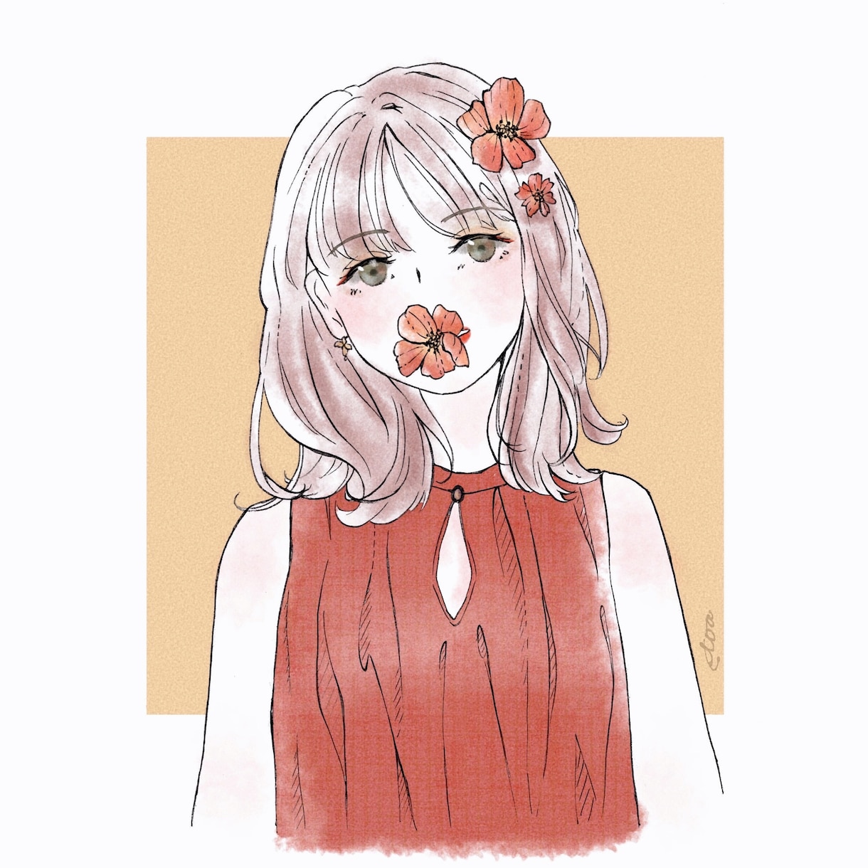 オシャレなニュアンスイラスト、描きます 優しい・ガーリー・スタイリッシュな雰囲気がお好みの方へ イメージ4
