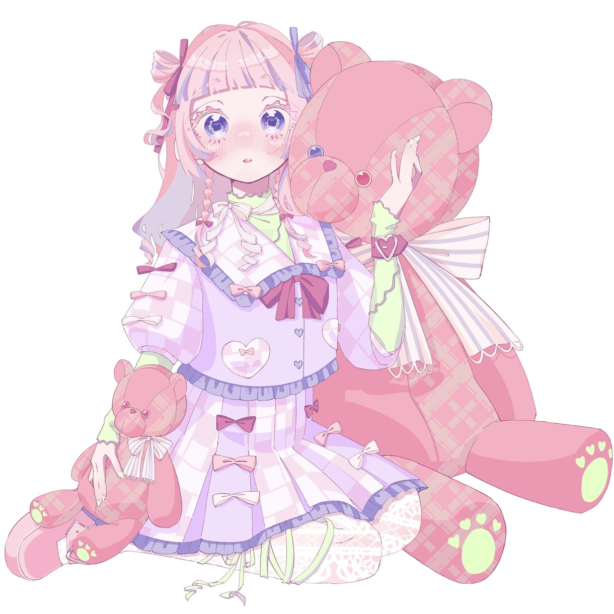 MVやサムネなど服までこだわるイラストを提供します 少女漫画のような顔の人物にハイセンスな洋服を着せ制作します イメージ9