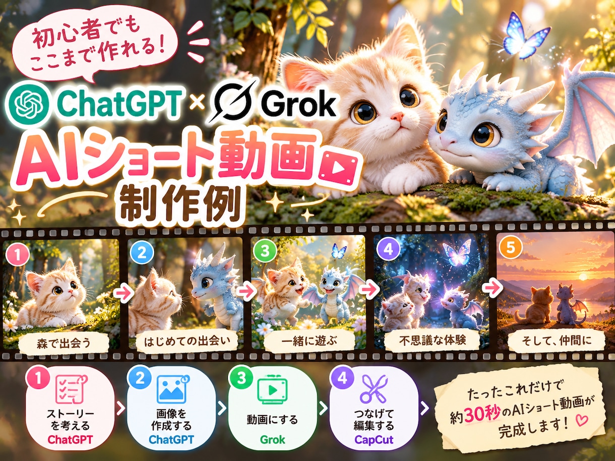 ChatGPT＋GrokでAI動画を作る教えます AI初心者さん向け 画像作成→動かすまでスマホでやさしく解説 イメージ5