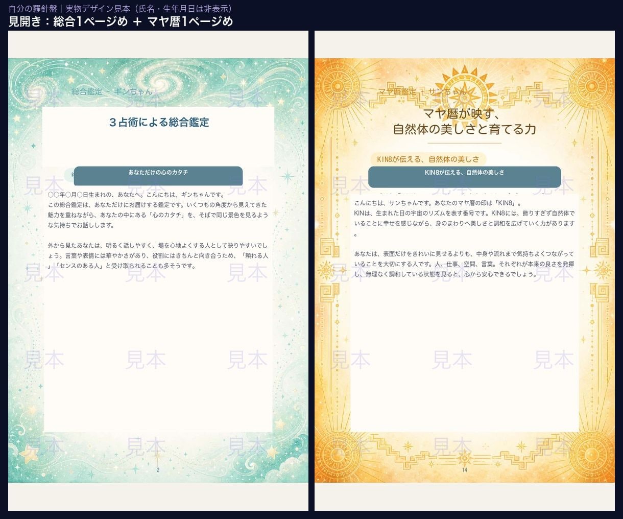 ギンサンの「自分の羅針盤」２人分鑑定を届けます 夫婦や気になる相手と。２人分の羅針盤を同じ構成でお届け イメージ7