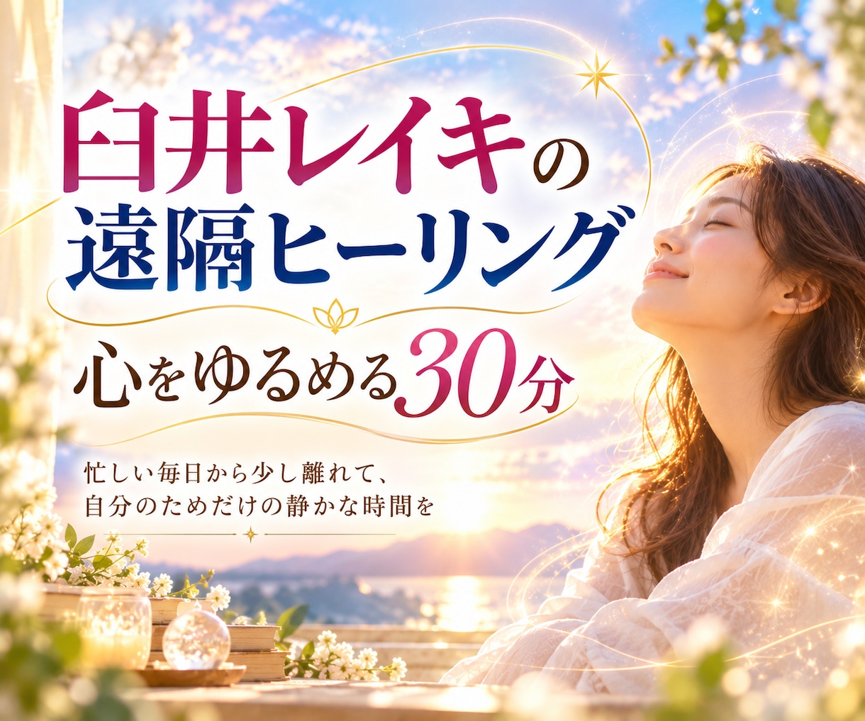 臼井レイキの遠隔ヒーリングで心をゆるめます 疲れた心をゆるめる30分の遠隔レイキヒーリング イメージ1