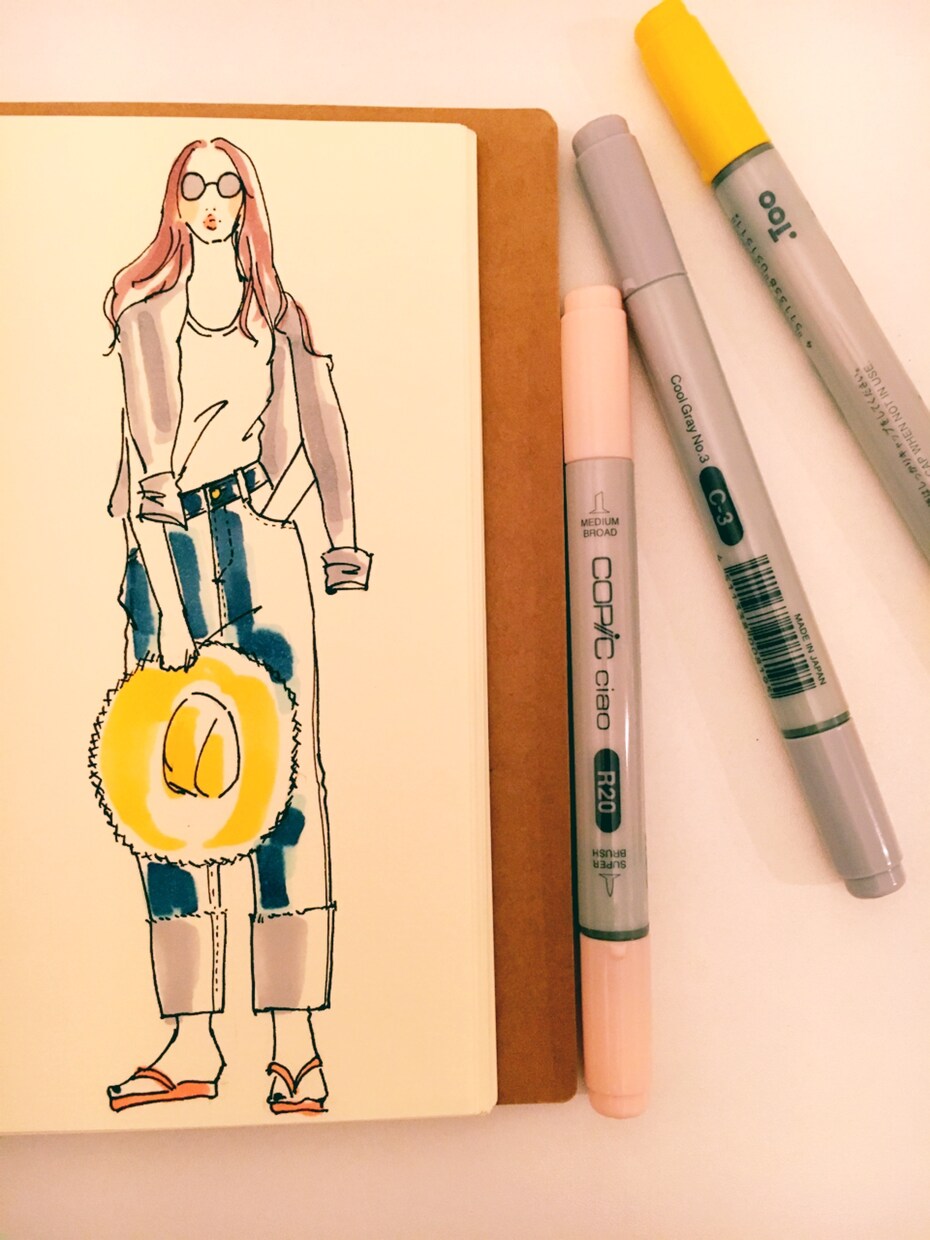 抜け感あるおしゃれなファッションイラスト描きます ＊お気に入りの写真やコーディネートをイラストにしてみませんか イメージ2