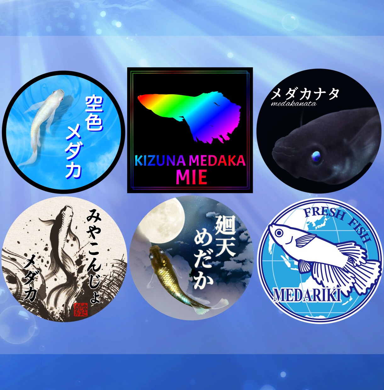 お魚のアイコン、ステッカー原画用イラスト描きます 初めての方も歓迎！メダカステッカー、釣りアイコンなどに！ イメージ10