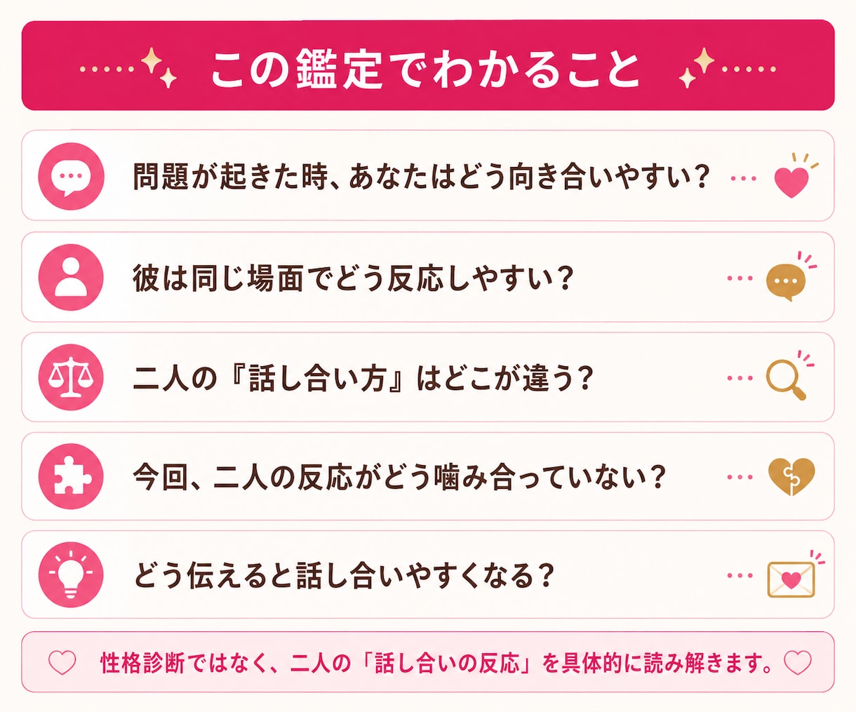 好きなのに噛み合わない。二人のズレを読みます 2000文字以上♡相性だけじゃない、二人がズレる理由がわかる イメージ3