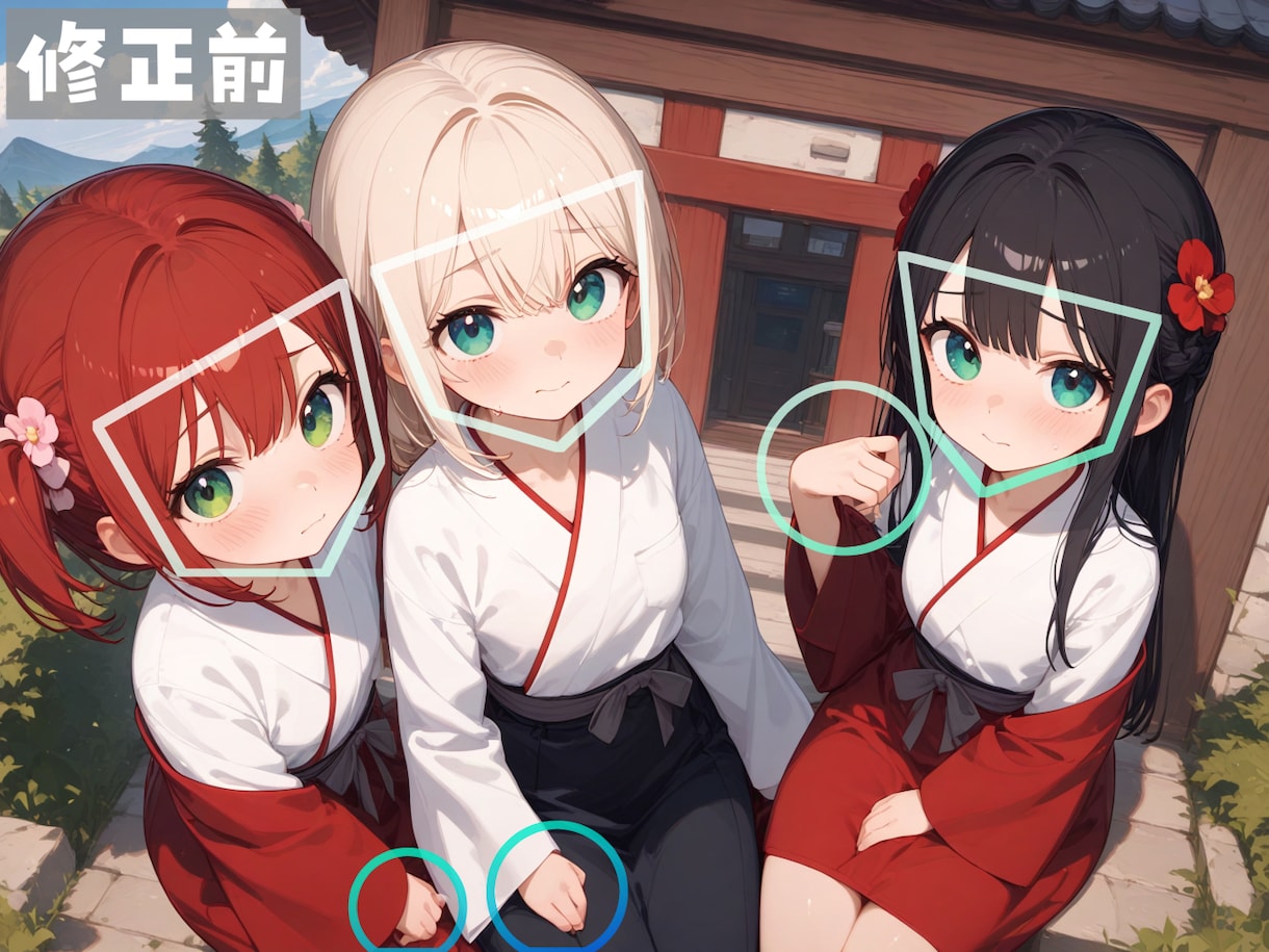 生成AIイラストのレタッチ・加筆修正します AIイラストの目や手の修正でブラッシュアップ！ イメージ2