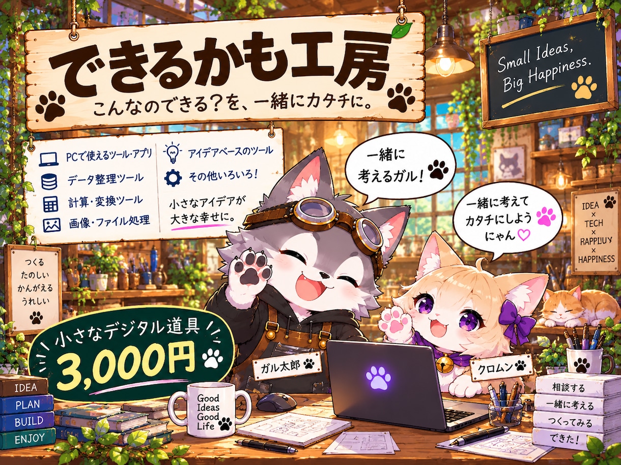 小さな「できたらいいな」をデジタル道具にします 「こんなのできる？」から一緒に考えてカタチにします イメージ1
