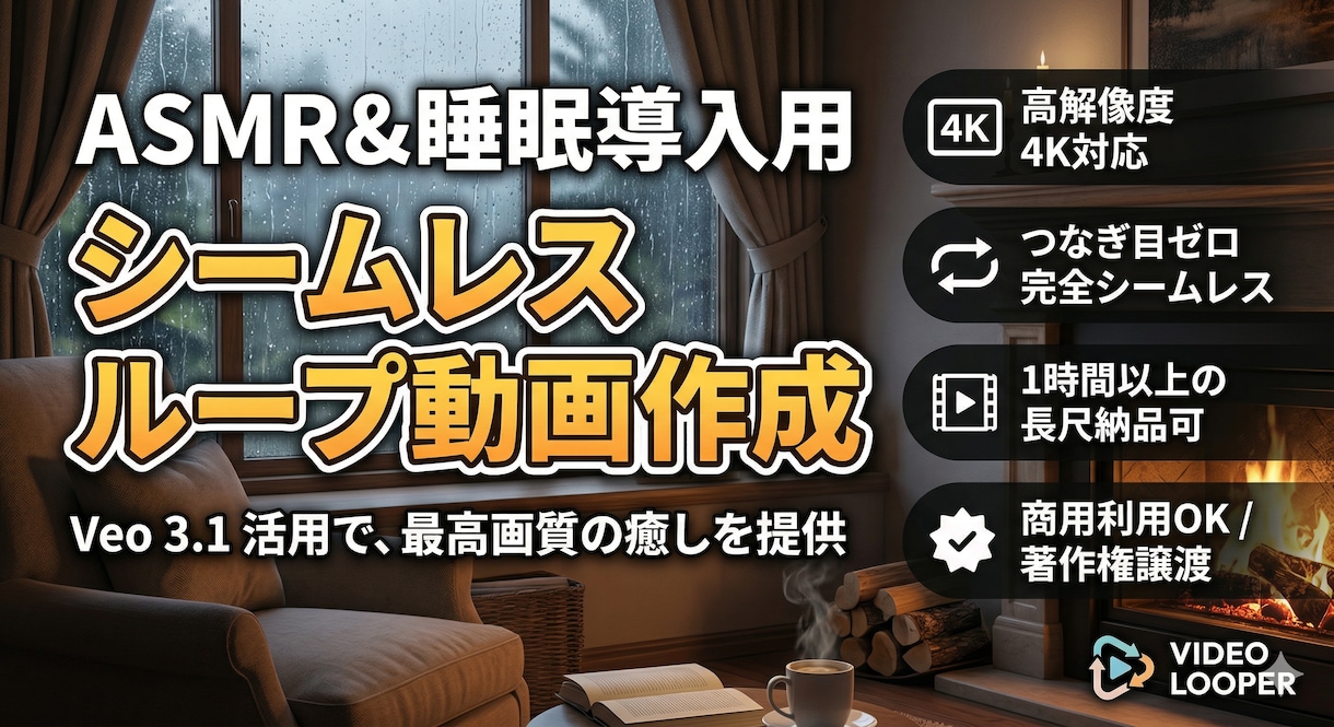 背景素材用のループ動画作ります Chillな雰囲気の画像から、完璧なループ動画を作成！！！ イメージ1