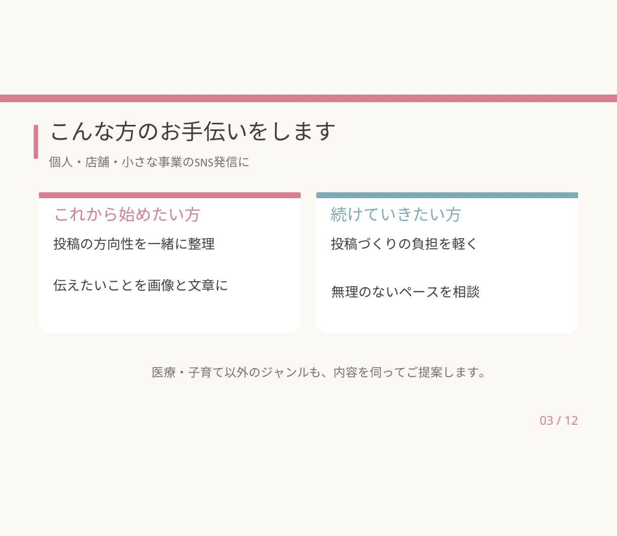 Instagramの投稿作成・運用をお手伝いします 看護師・2児のママ目線で、伝わる投稿を作成します イメージ3