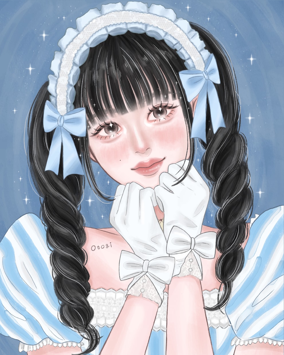 アナログ風×厚塗りの愛らしい女の子イラスト描きます SNSアイコンやオリジナルの一枚絵、プレゼントにおすすめ୨୧ イメージ3