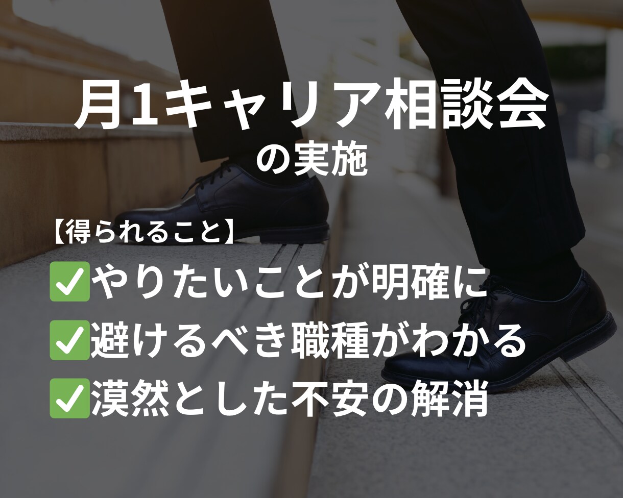 就活完全ロードマップ提供＋月１キャリア相談します 納得内定を出せるように完全サポートします イメージ3