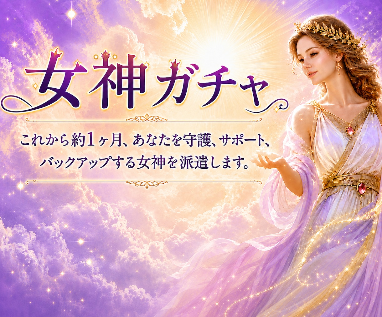 女神派遣✨女神ガチャ♡約一ヶ月あなたを守護します チャネリング女神の挨拶状付き人生スピリチュアルリピーター様用 イメージ2