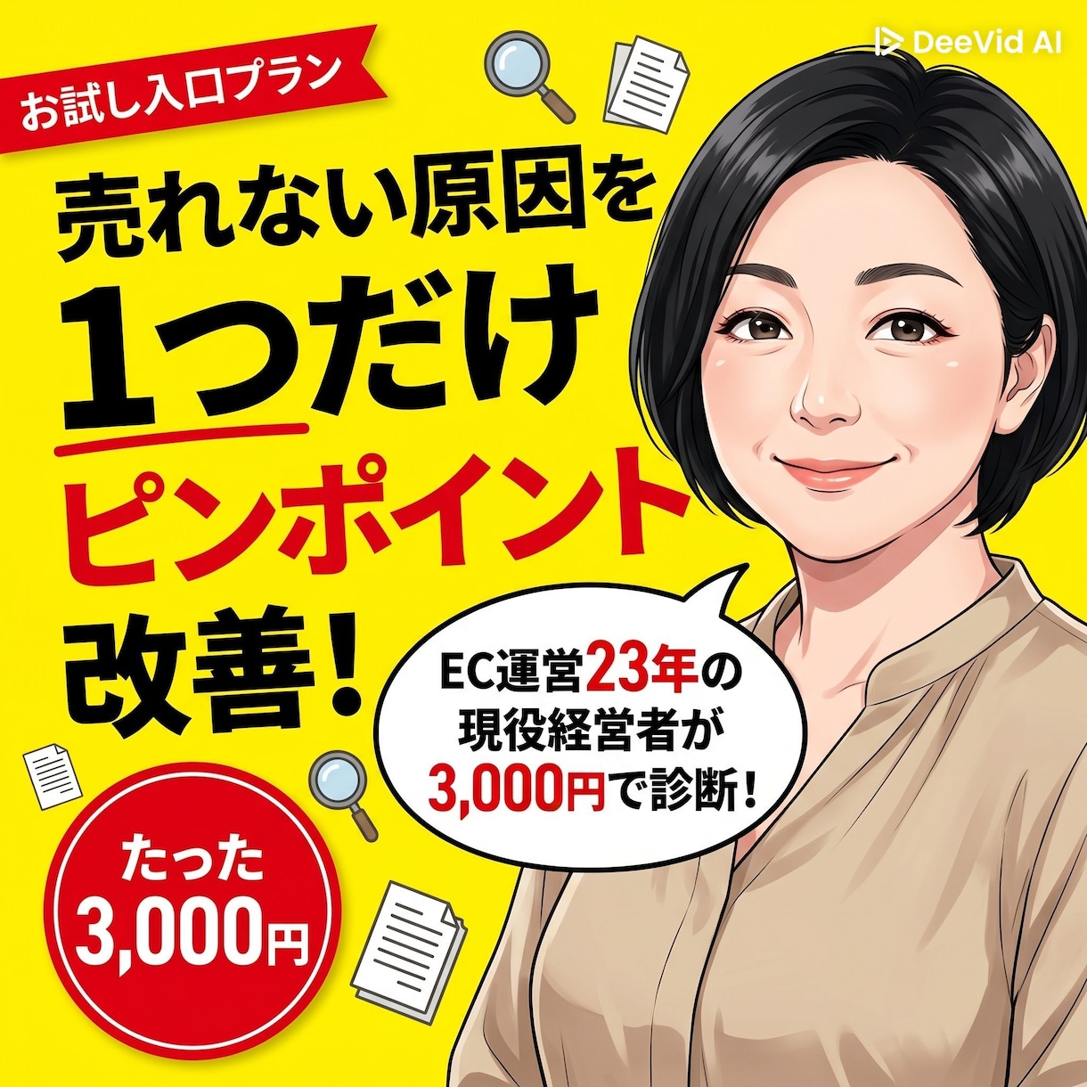売れない原因を1つ改善します 「なんで売れないのか分からない…」を一緒に解決します。 イメージ1