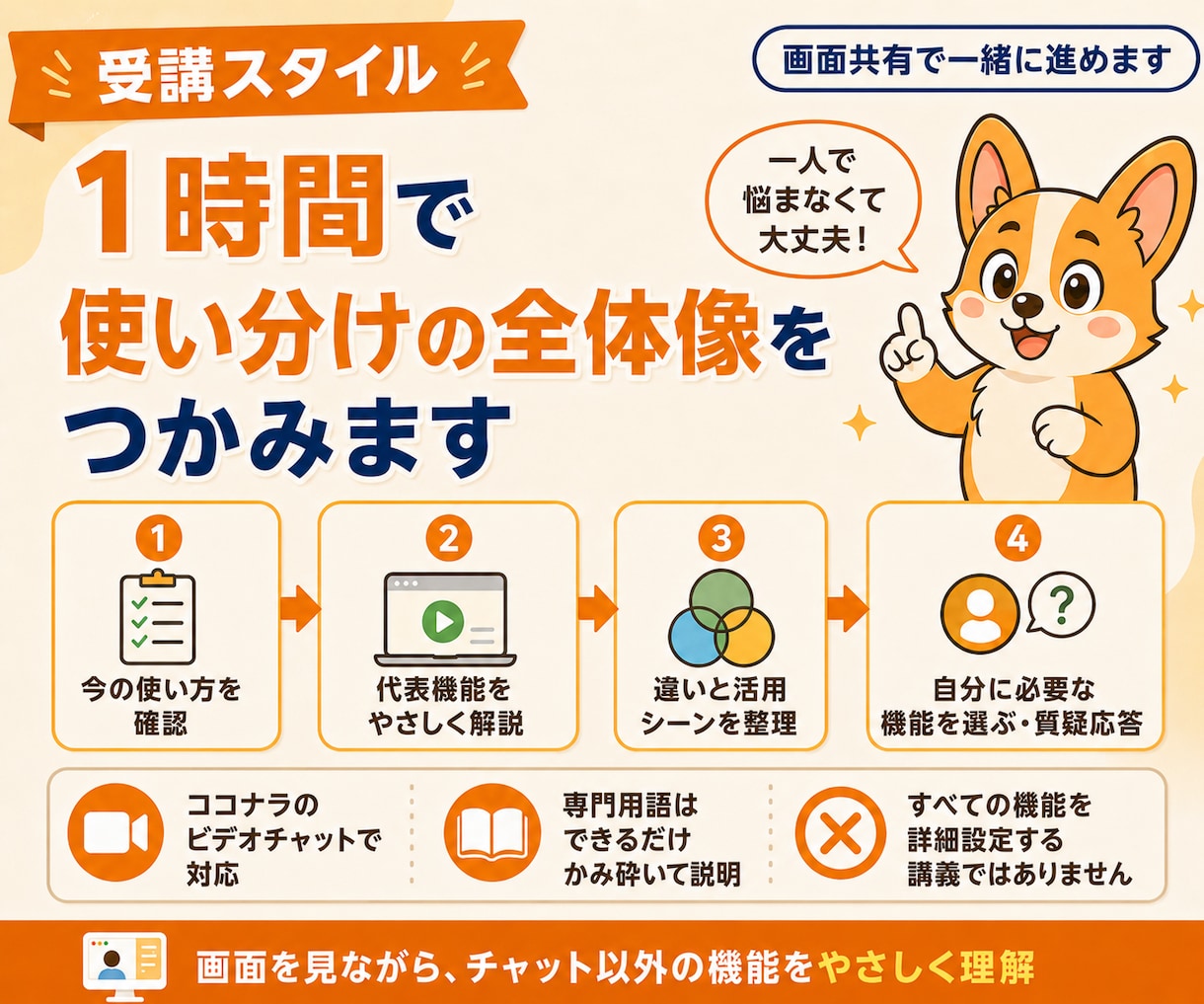 １名限定価格：Claudeの使い方を教えます 初心者向け：Claudeの主要な機能を1時間で総ざらい イメージ5