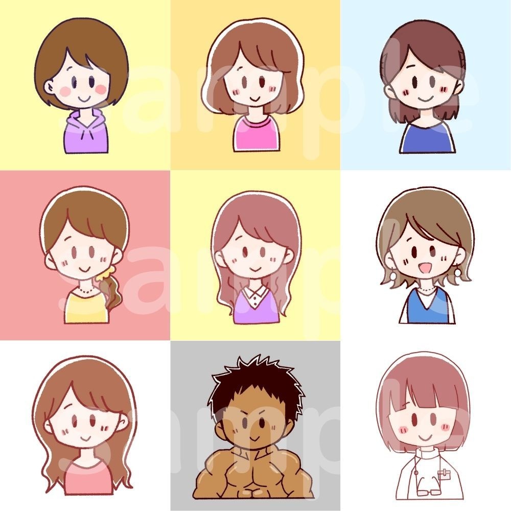 やさしいデザインのアイコンイラストをお描きします 商用OK！シンプルで可愛らしい雰囲気にオススメです♪ イメージ6