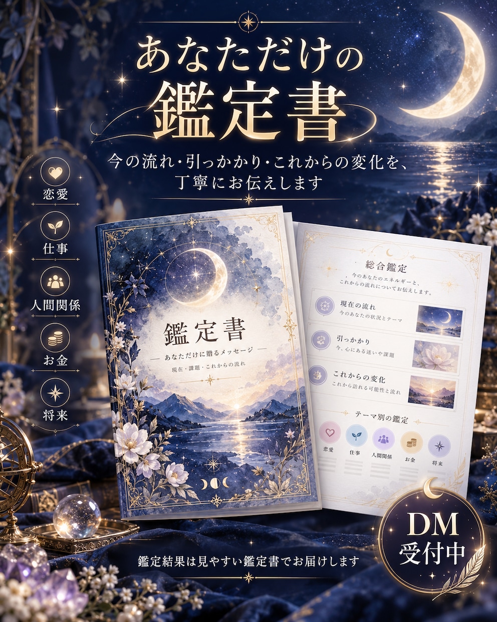 ツキが占い鑑定書を送ります 占いを通して一緒に見つめる個別鑑定です イメージ1