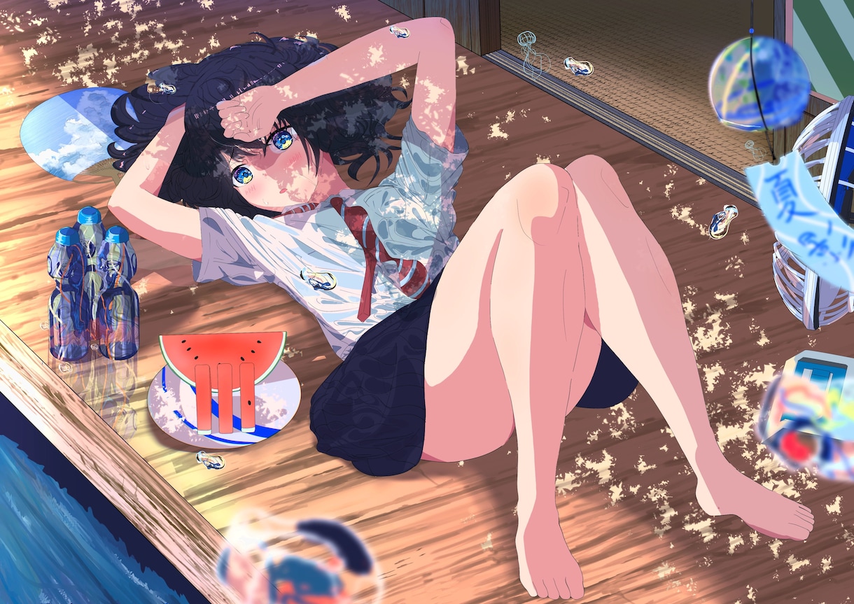 かわいい女の子と爽やかな雰囲気のイラストを描きます あなたのイメージに合うイラストを制作します！ イメージ1