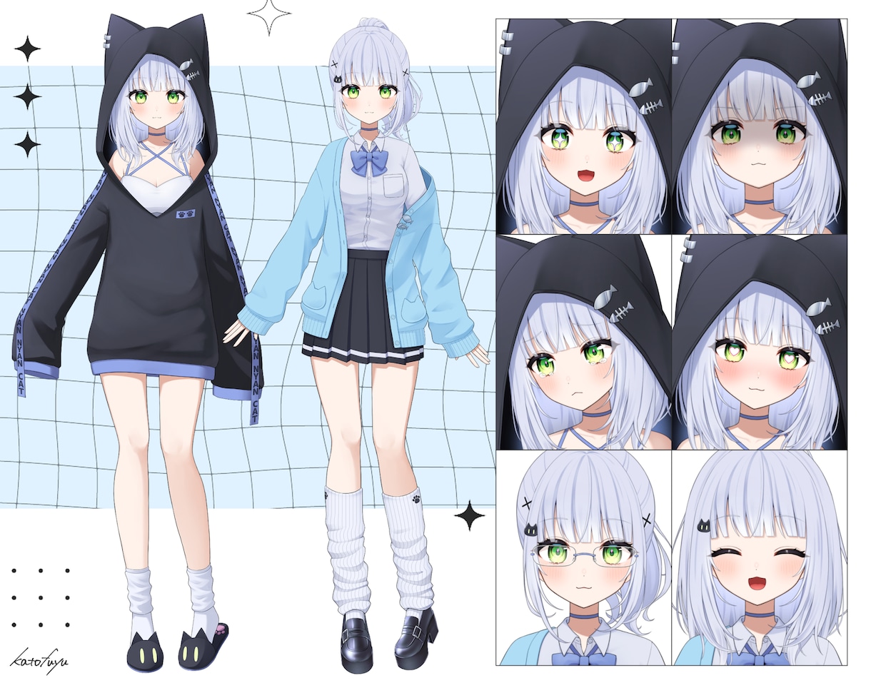 高可動域VTuber✨全工程制作します キャラデザ持ち込みやイラストのみモデリングのみもOK！ イメージ8