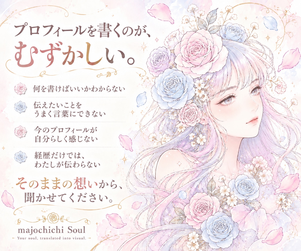 あなたらしさが伝わるプロフィールを作ります あなたらしさ、伝わっていますか？ イメージ2