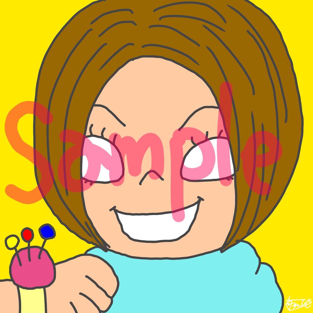 SNS用の似顔絵アイコン描きます ポップでカラフルなバストアップのイラストです♪ イメージ2