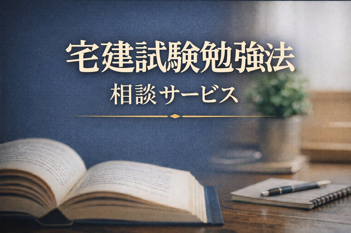 宅建試験の勉強法と疑問を整理します 勉強法の相談と、つまずき部分の解説を行います。 イメージ1