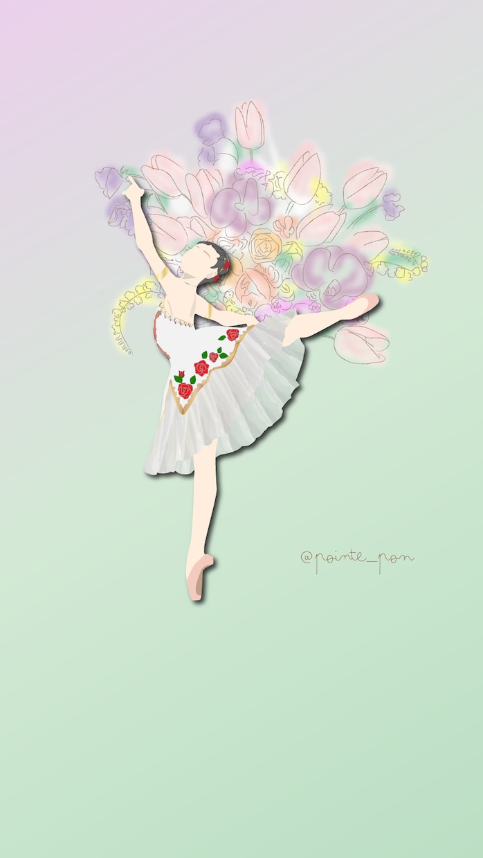 バレリーナさんのバレエシルエット・イラスト描きます あなたのバレエ姿を美しく華やかに！ イメージ8