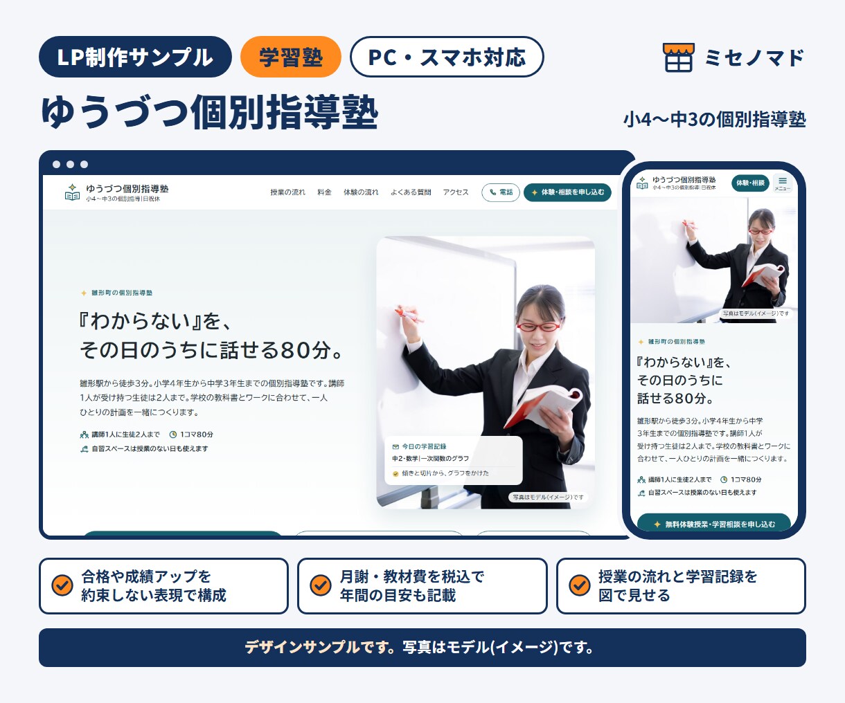 ホームページ(LP)を景表法も確認して作ります 1ページ完結型・スマホ対応｜原稿はメモでOK イメージ8