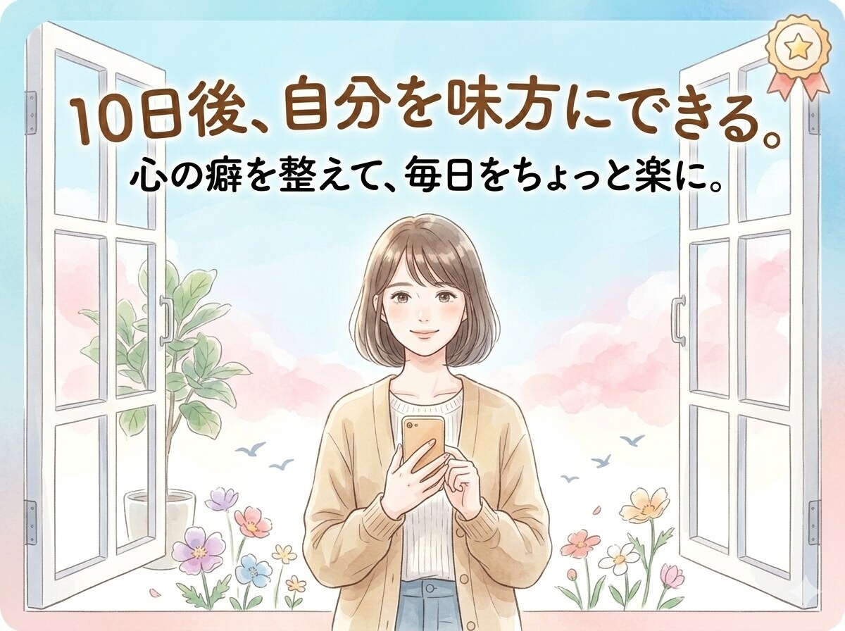 自己否定卒業へ！10日間のチャットで伴走します 「私なんて」を「私なら大丈夫」へ。10日間で心の癖を整えます イメージ5