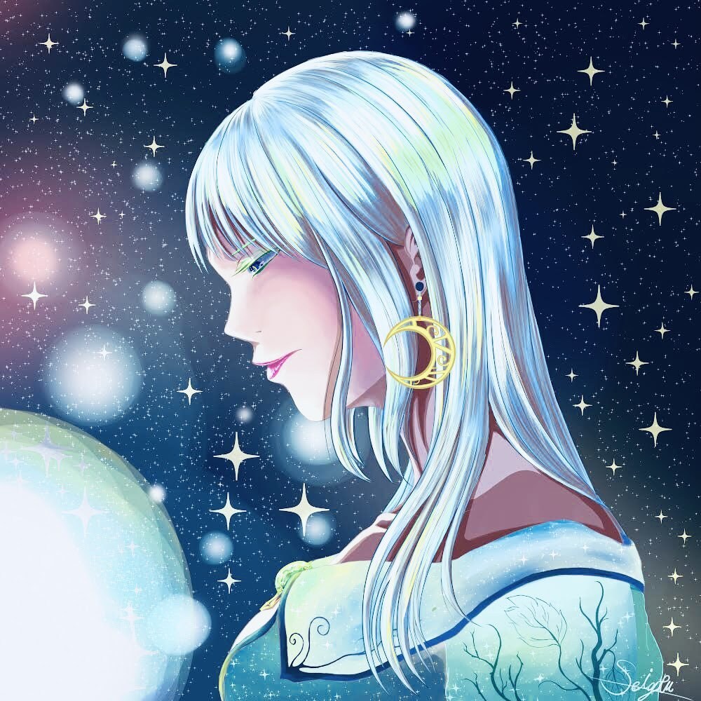 透明感ある青系イラスト描きます 青・水色を基調とした、クールで透明感あるイラストを制作します イメージ1