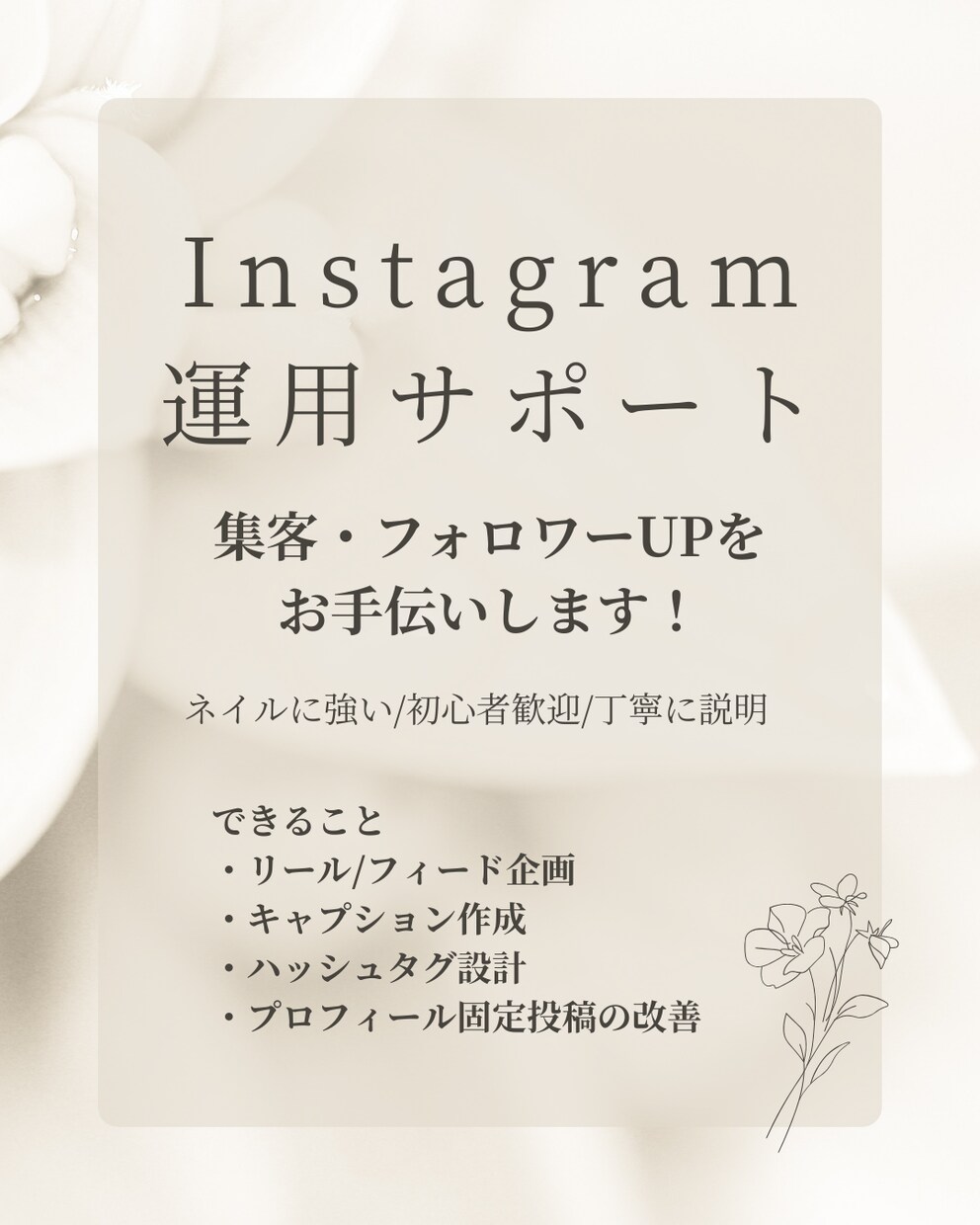 美容アカウントのSNS集客サポートします 美容・ネイル系に強いSNS運用アドバイス イメージ1