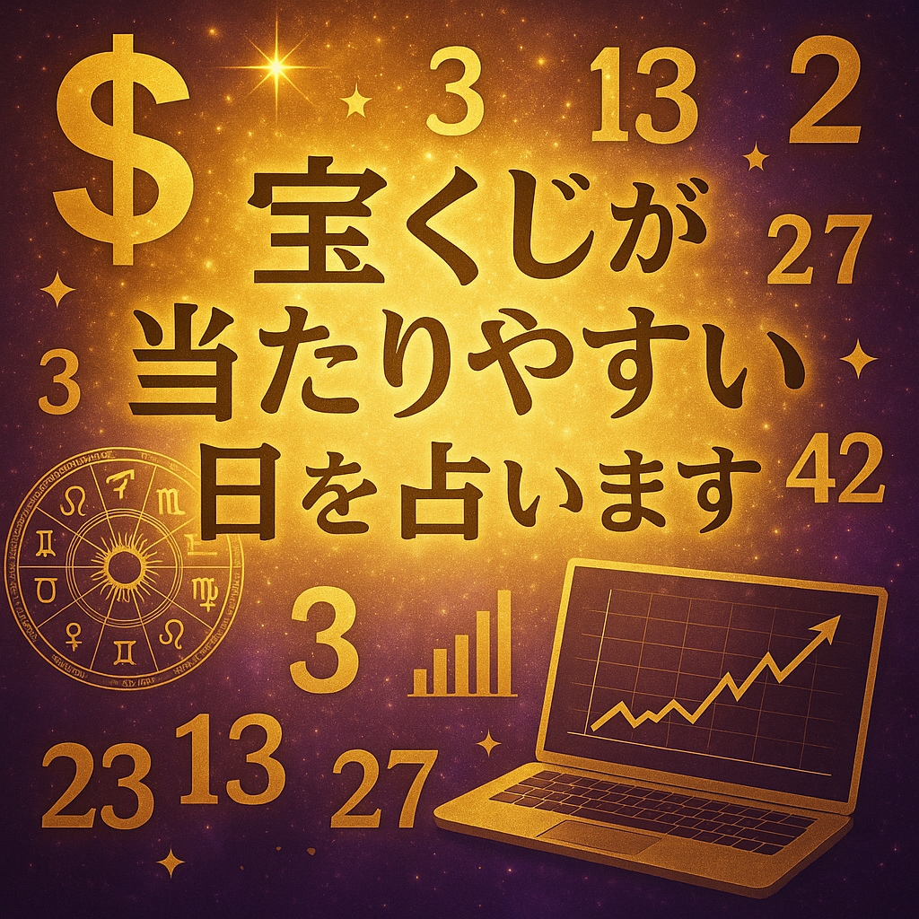 AI×占いで宝くじが当たりやすい日を導きます AI×占術で導く！貴方だけの宝くじが当たりやすい日を占います イメージ1