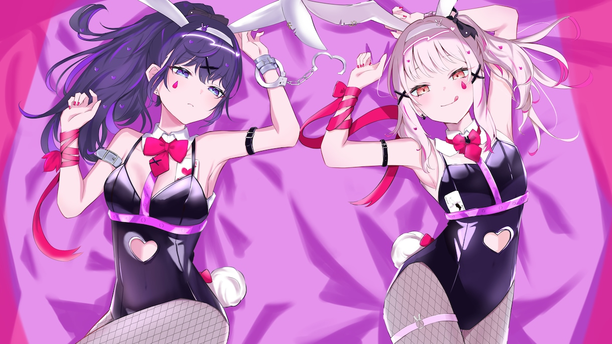 歌ってみた・ボカロMV用イラスト制作します 表情差分2種まで追加料金不要！オリジナルデザインも可能！ イメージ5