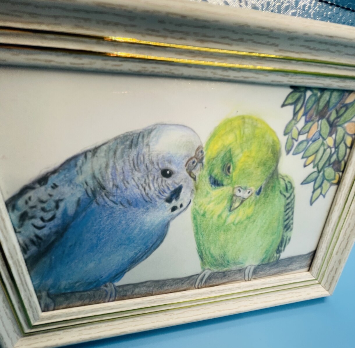 オーダーメイド色鉛筆画　世界に一つの原画になります 愛鳥や野鳥を色鉛筆でひと塗りひと塗りリアルに仕上げます。原画 イメージ8