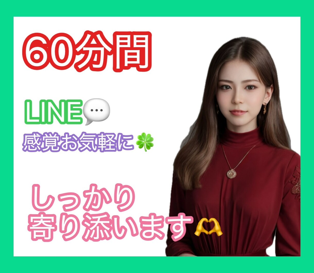 60分間どんな話しでもお聞きします 話すのが苦手な方へ‎‪‪LINE感覚で１時間やりとり⭐️ イメージ1