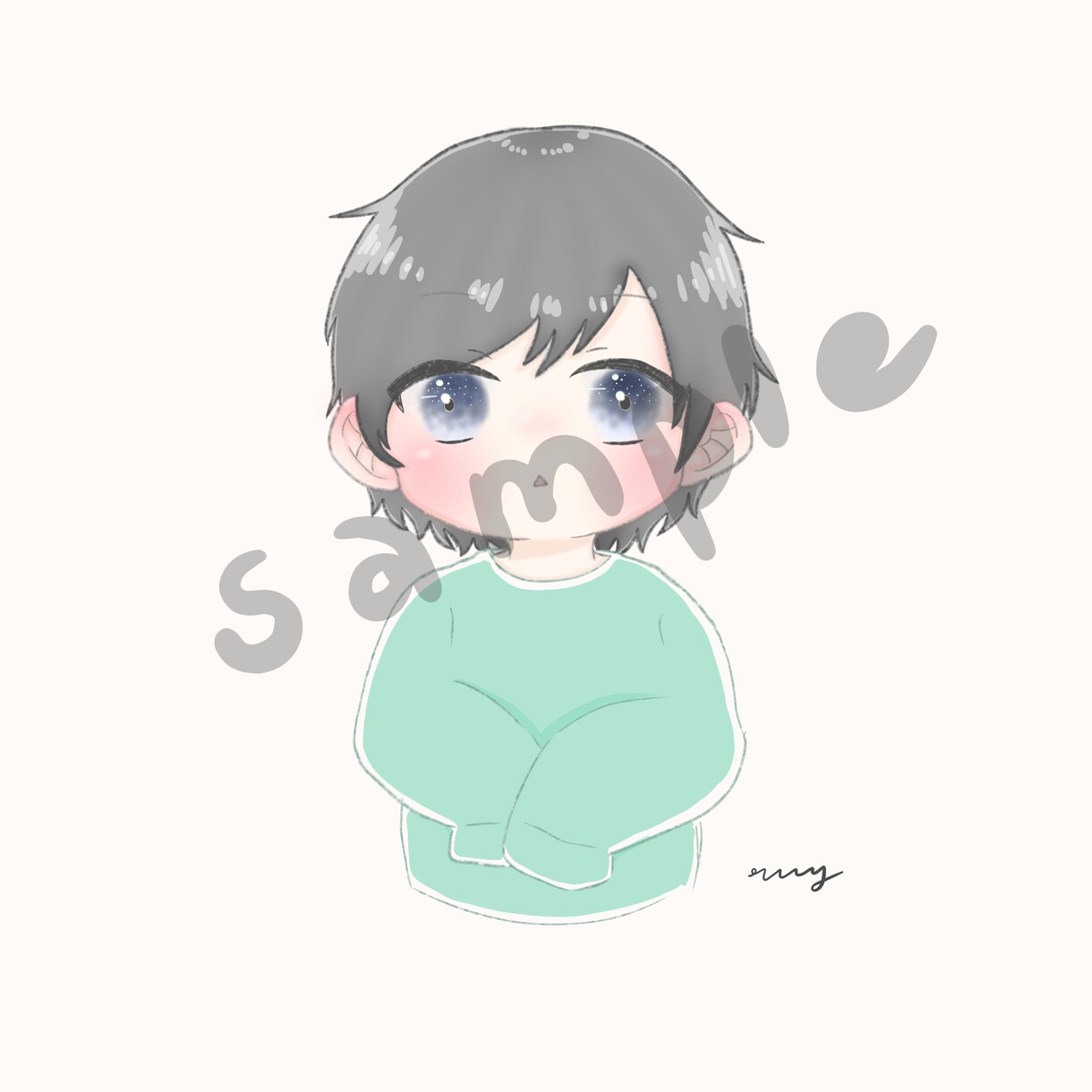 ゆるっとした似顔絵イラストお描きします ちょっとしたアイコンを描いてほしい方に♡ イメージ2