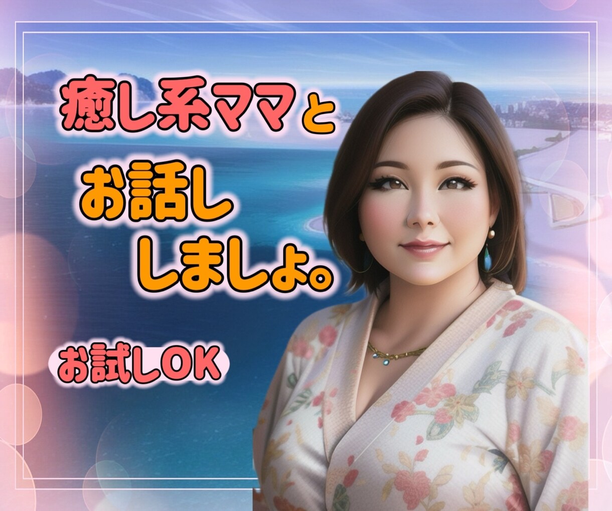 誰かとお話ししたい時♡優しくあなたを受け止めます ♡男女OK♡【癒し系ママ】がどんなお話しでもお聴きします イメージ1