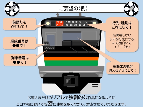 依頼された鉄道前面のイラストをリアルに作成します 鉄道の顔が好きなあなたへ贈ります イメージ5