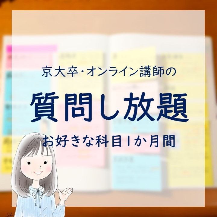 京大卒オンライン講師が1か月無制限で質問受けます お好きな1科目が1か月質問し放題！ イメージ1