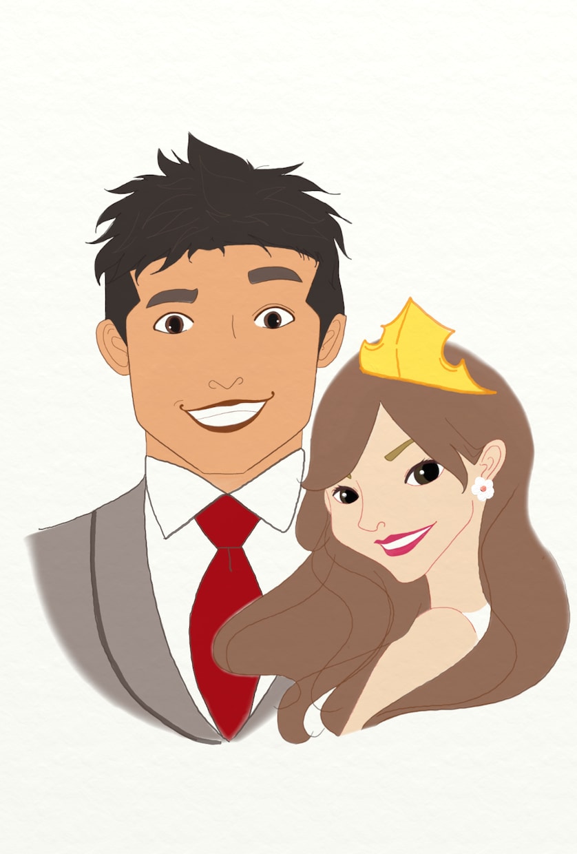 結婚式ウェルカムボード作成します ～キャラクター・アニメ調似顔絵〜 イメージ2