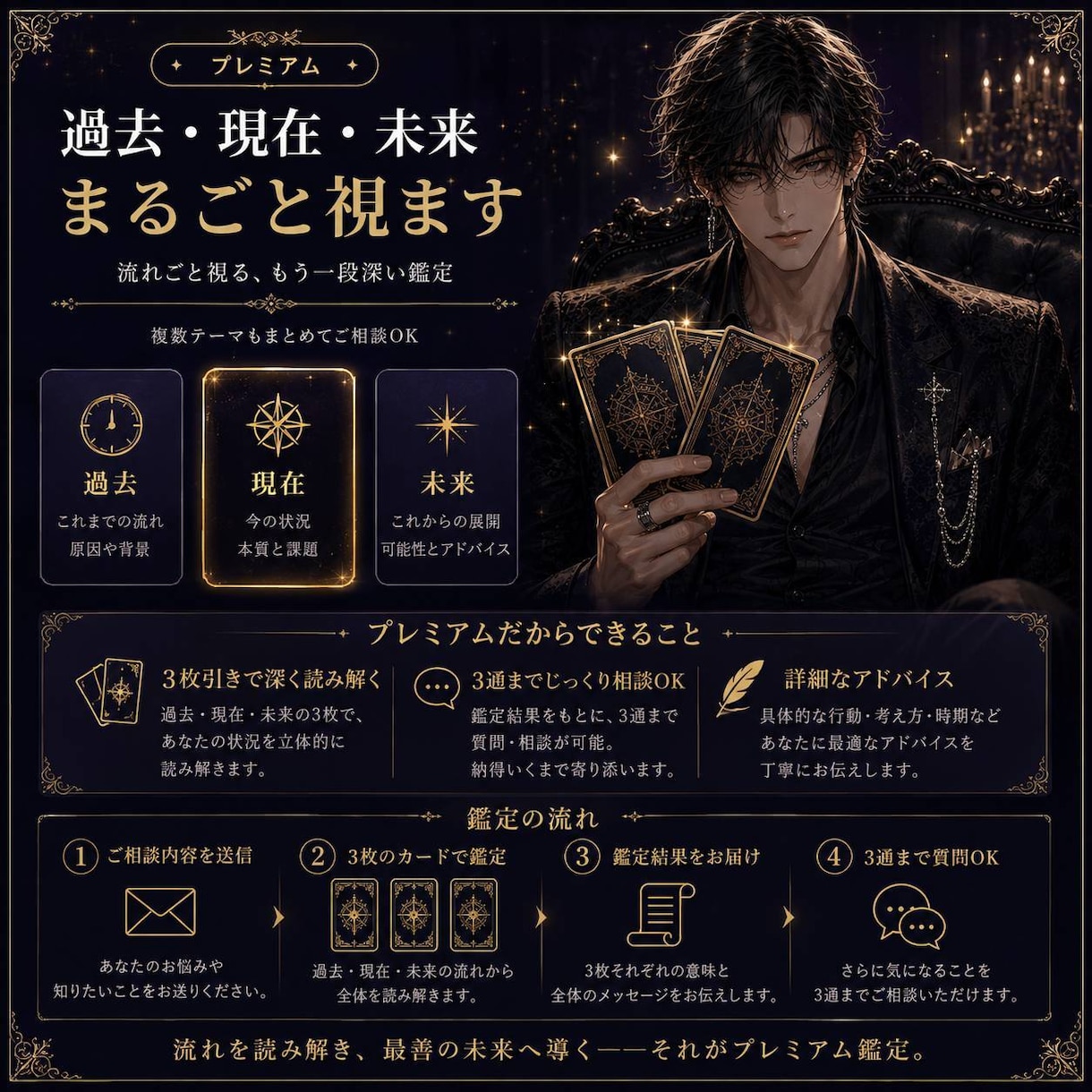 ゆっくり、あなたの流れを視ます 流れごと視る、もう一段深い鑑定 イメージ1