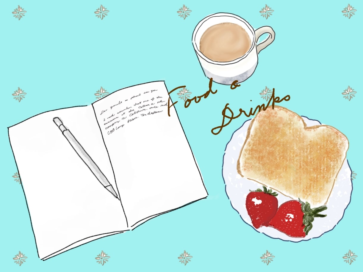 食べ物イラスト、カフェ風おしゃれにお描きします ふんわり雰囲気ある、水彩タッチで印象UPします！ イメージ4