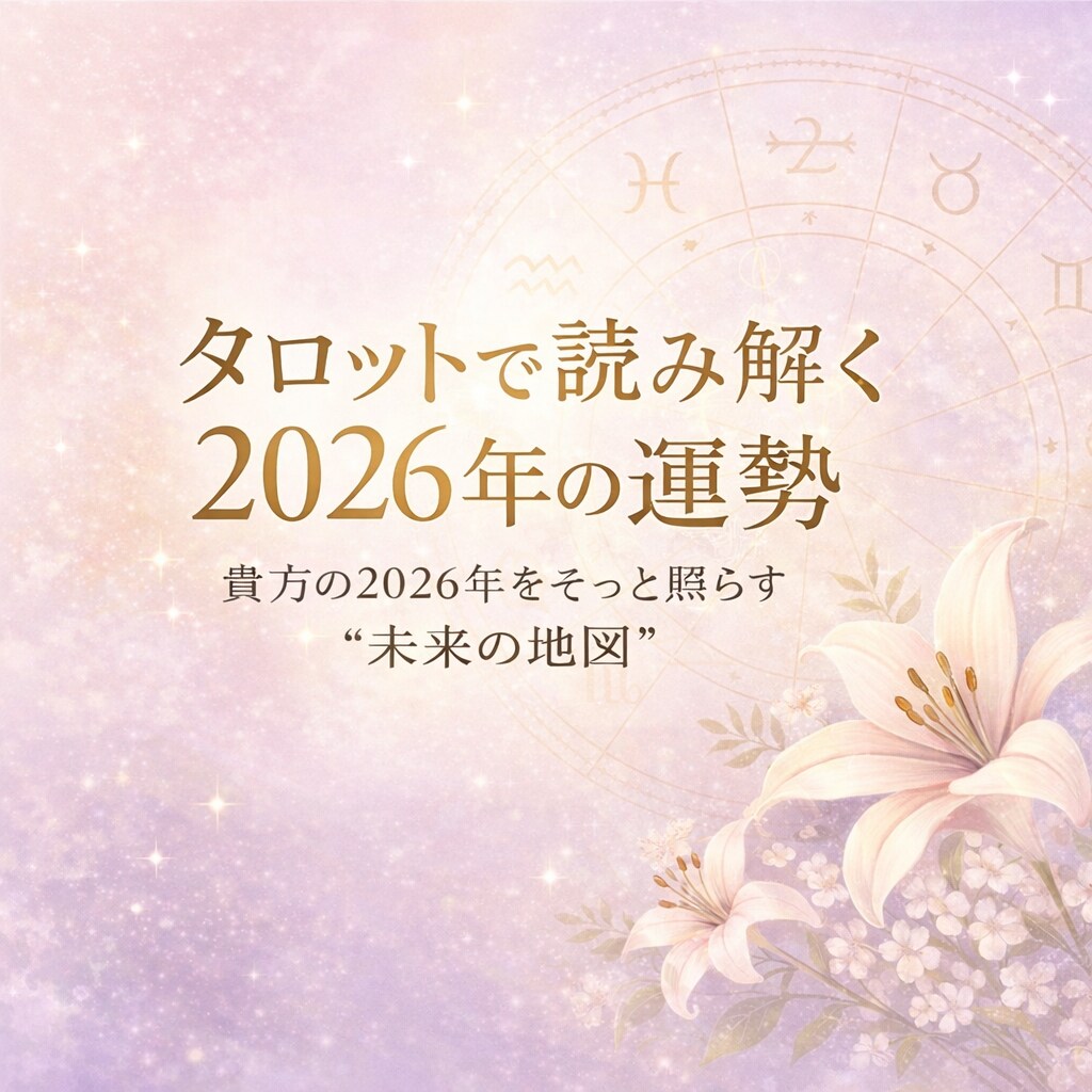 タロットで貴方の2026年を丁寧に読み解きます 貴方の2026年をそっと照らす"未来の地図"をお届けします イメージ1