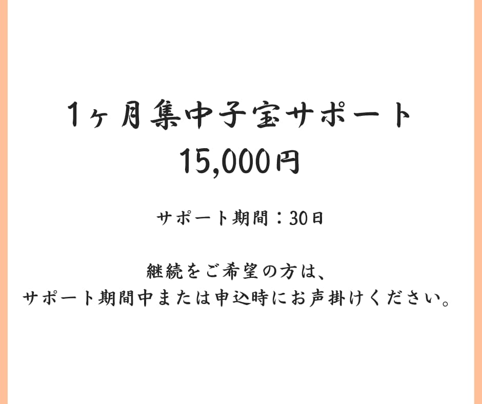 1ヶ月集中｜子宝サポートします 30年の練達だからこそできる、深いご縁の流れをつくります イメージ8