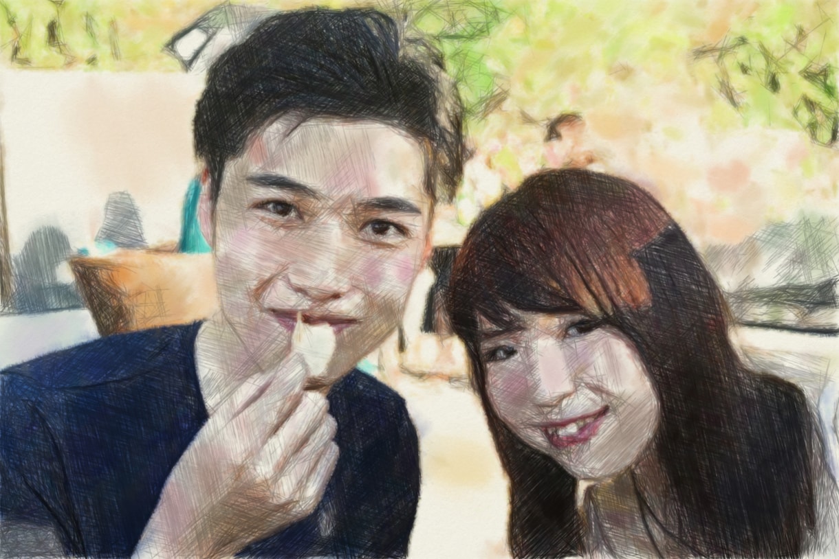 似顔絵イラスト風にあなたの大切な写真を作ります 2023年の似顔絵風名刺などにどうぞ！写真よりイラスト派の方 イメージ2