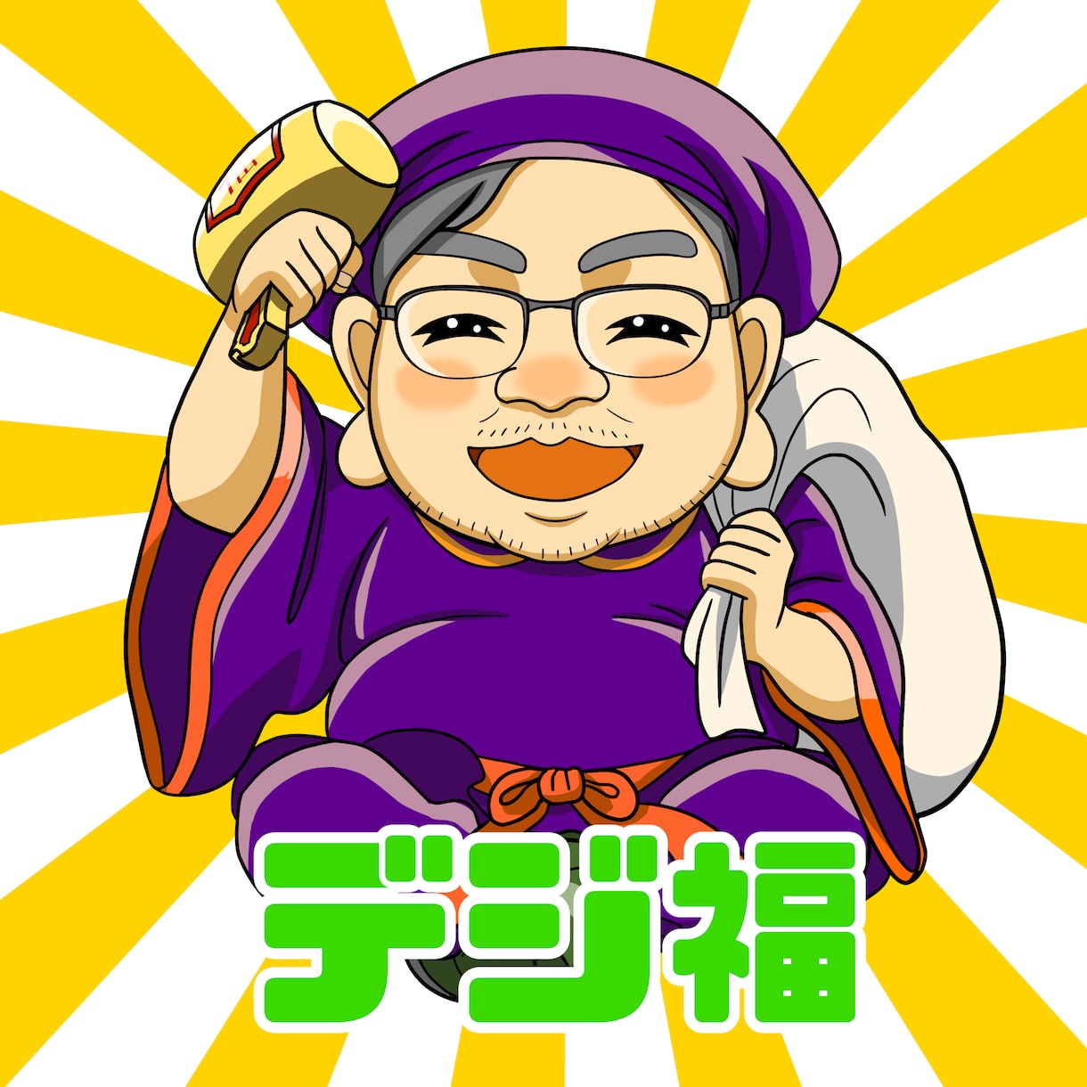 アイコンや名刺に◎懐かしのシール風似顔絵描きます インパクト抜群！SNSや名刺で一発で覚えられるイラスト イメージ4