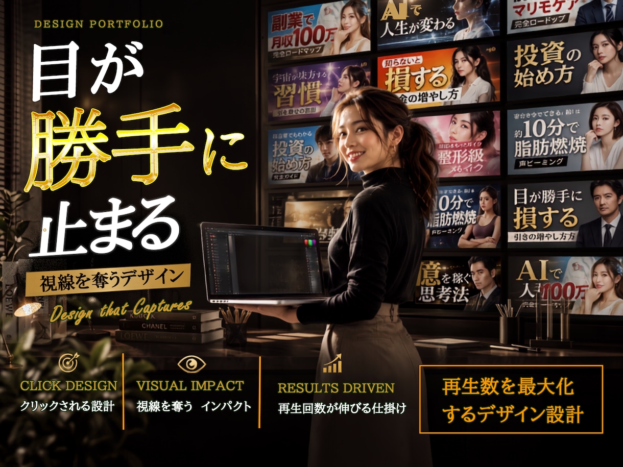 クリックされるYouTubeサムネイルを制作します クリックしたくなるサムネイルで動画の魅力を最大限に伝えます イメージ1