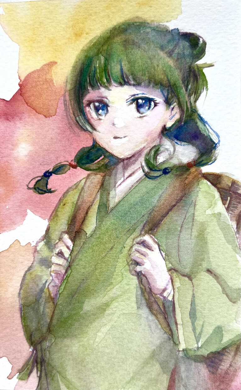 水彩を使って手描きの絵を描きます 水彩で描いた世界で一枚の温かみのある絵をお届けします。 イメージ6
