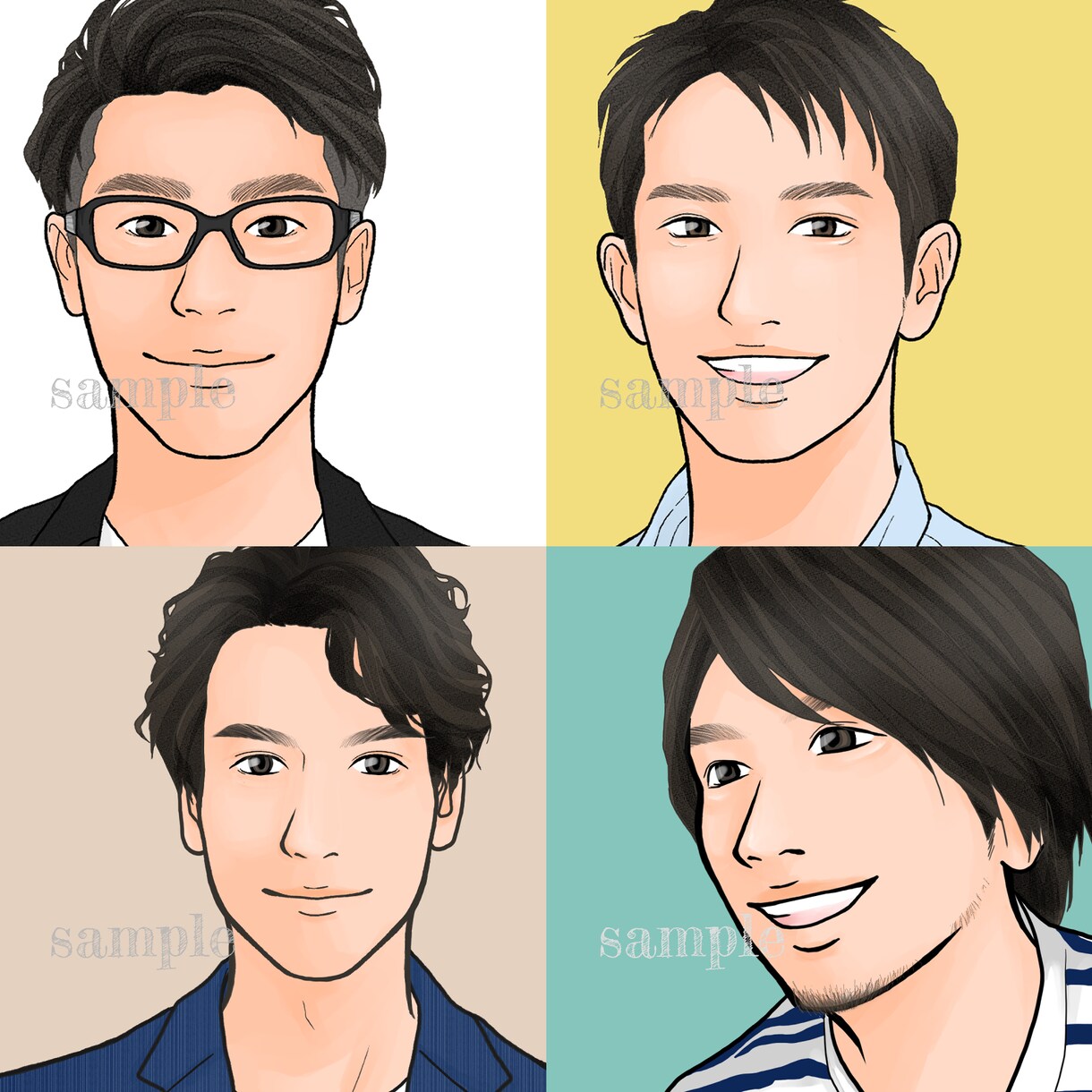 シンプルタッチで好印象な男性用アイコンを作成します 副業・ビジネス用のプロフィール画像でお悩みの方へ イメージ3