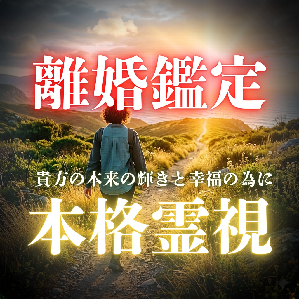 未来を見通す離婚霊視。後悔なき決断を支えます 泥沼の現状を霊視で整理。あなた本来の輝きと幸福を取り戻す指針 イメージ1