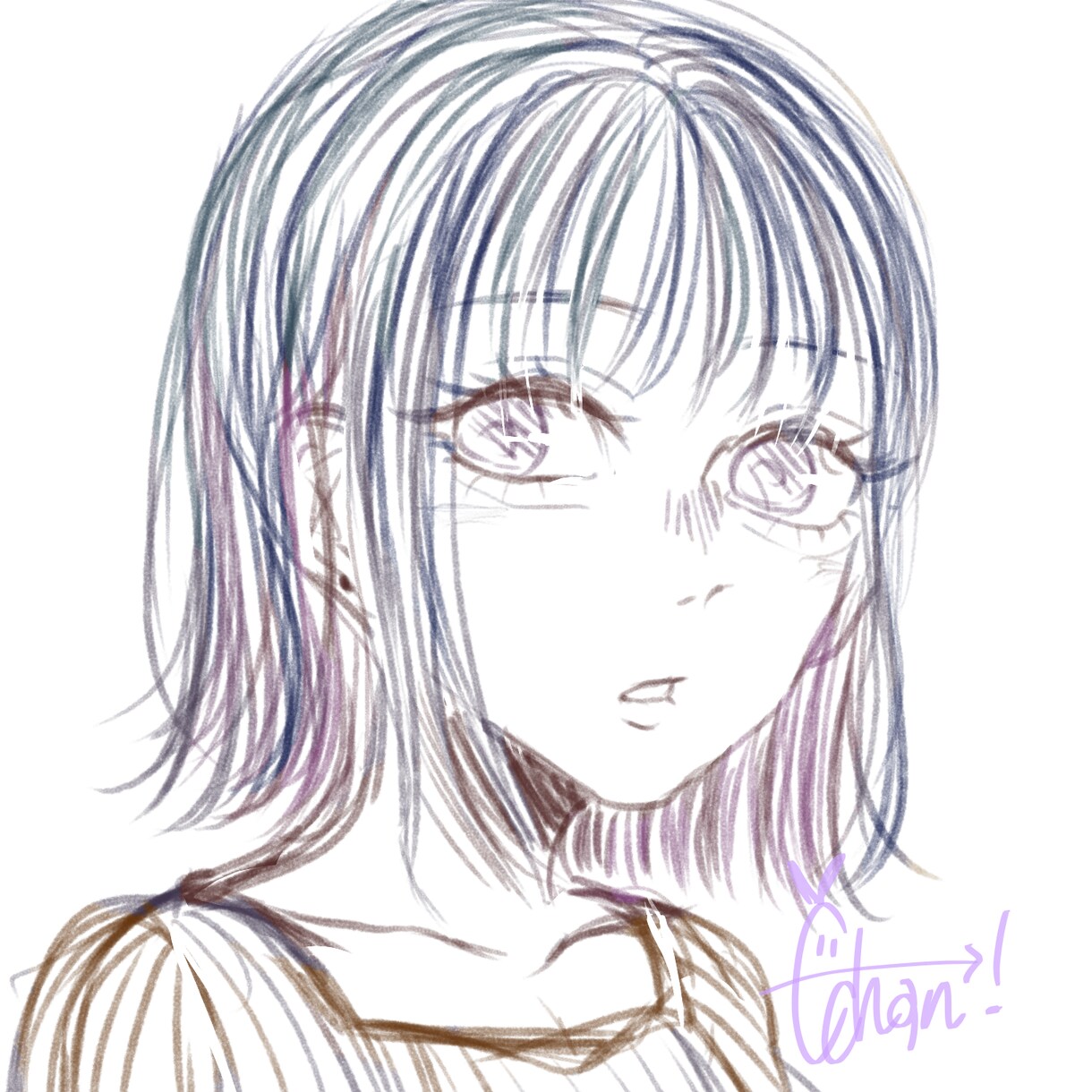 鉛筆/スケッチ風のシンプルイラスト描きます 似顔絵なども対応します！満足行くまで修正可！ イメージ1