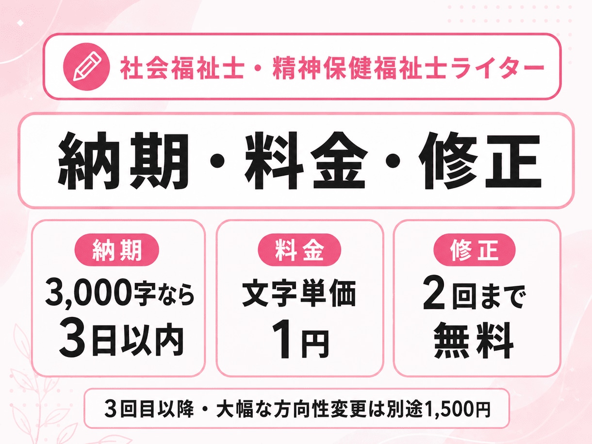 障害福祉分野のSEO記事を構成から執筆します 元B型職員がWebで検索される記事を作成｜1文字1円 イメージ5